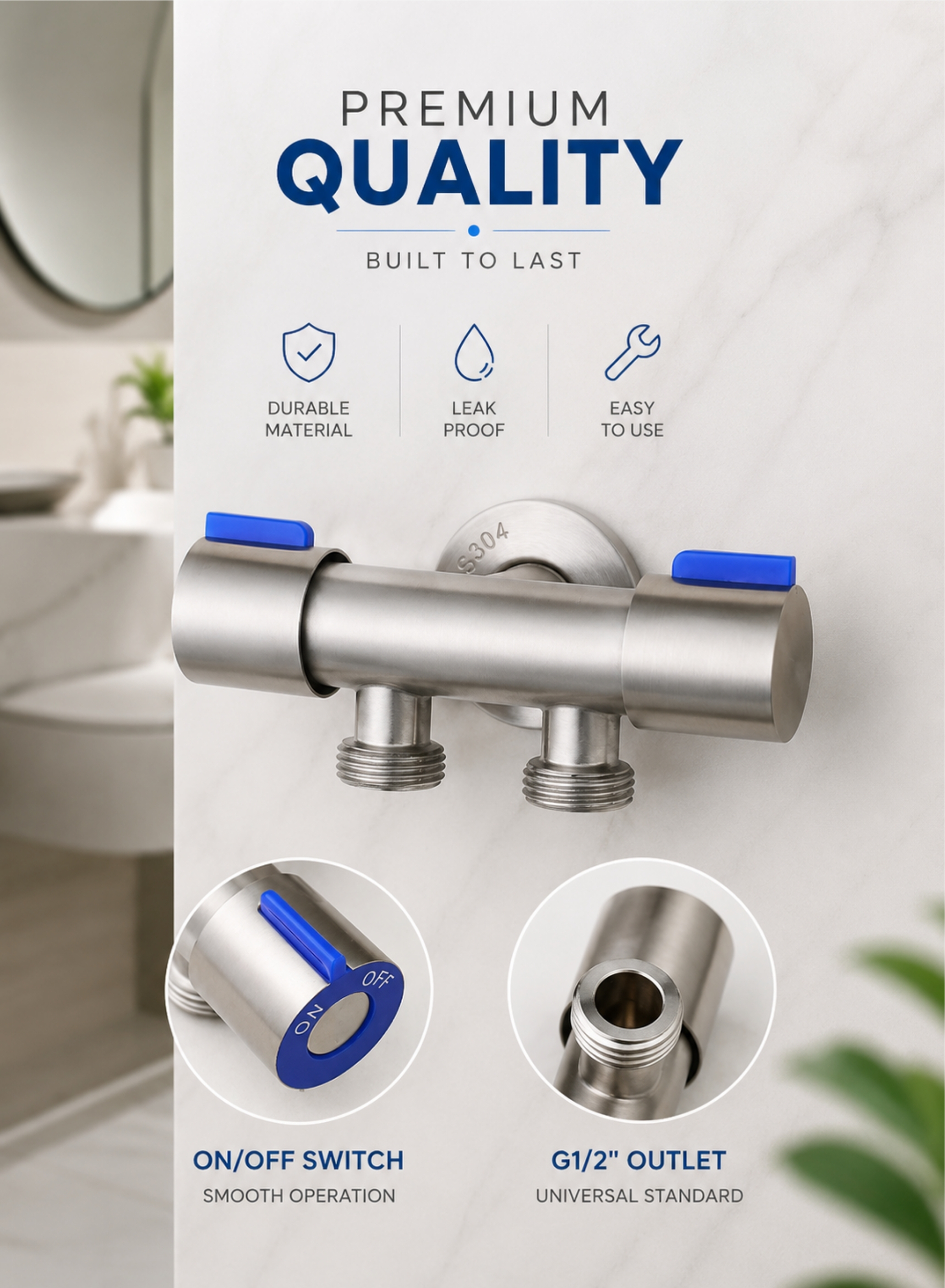 Premium Stainless Steel Double Angle Valve,