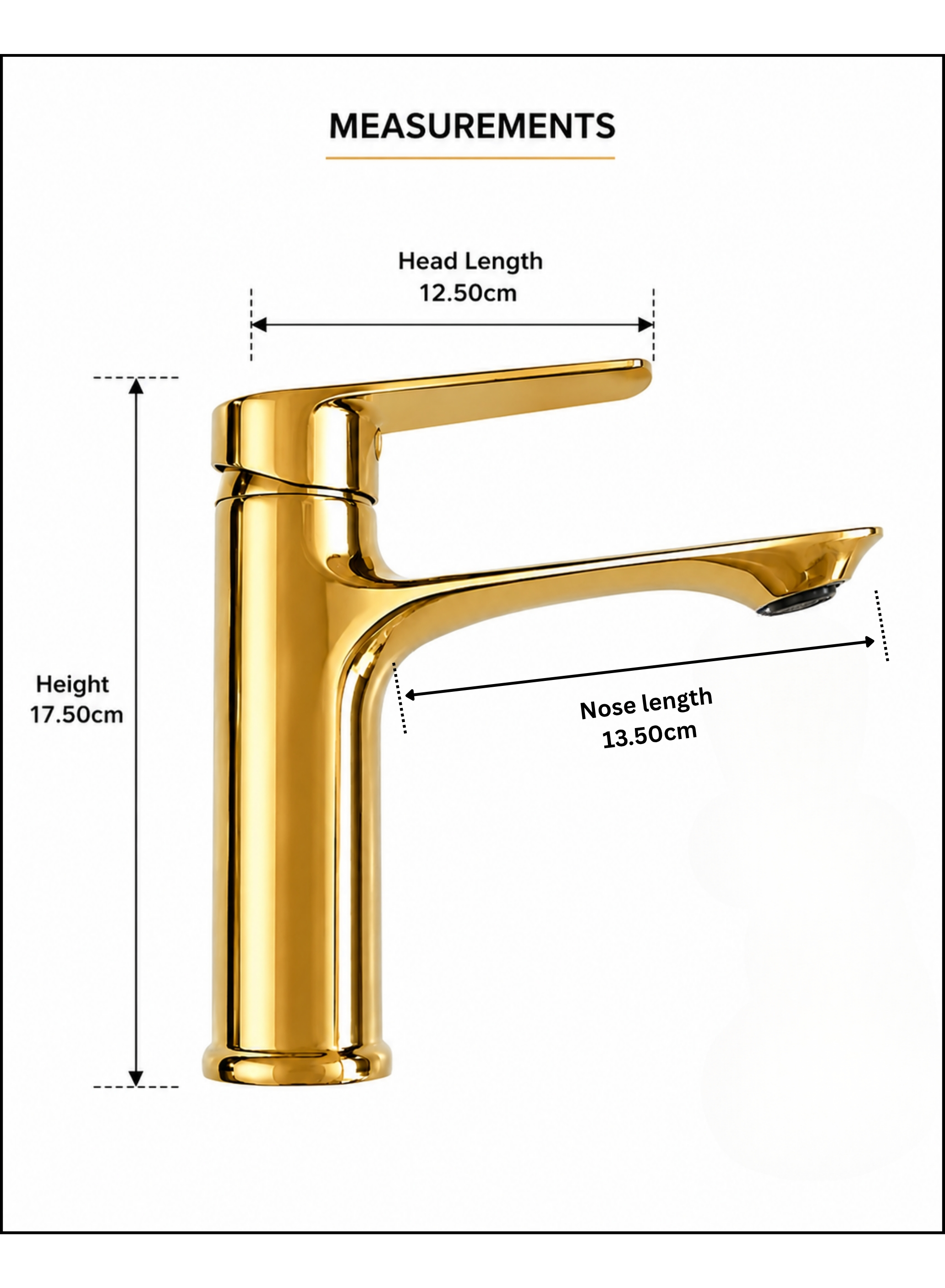 Gold Bathroom Basin Mixer Tap