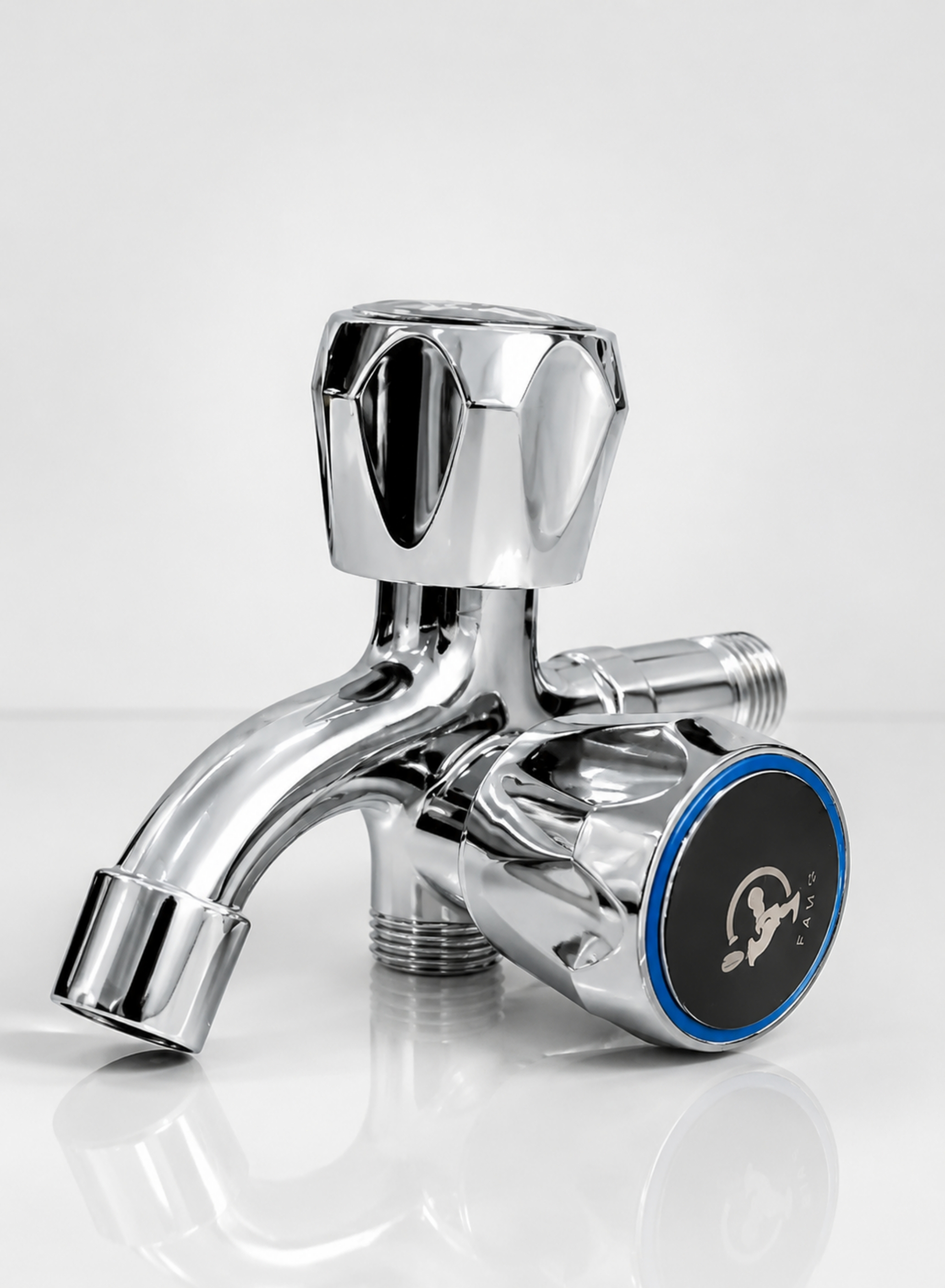 Premium Chrome Double Outlet Faucet,