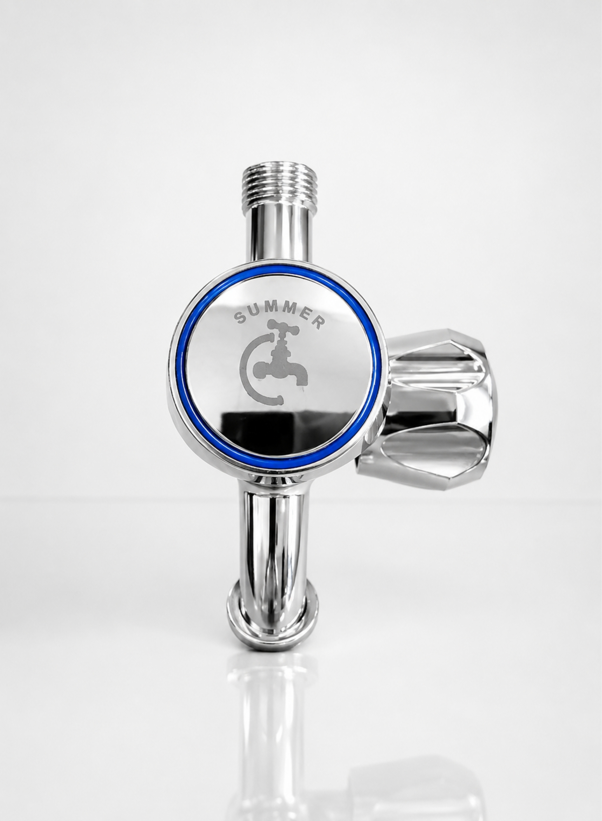 Premium Chrome Double Outlet Faucet,