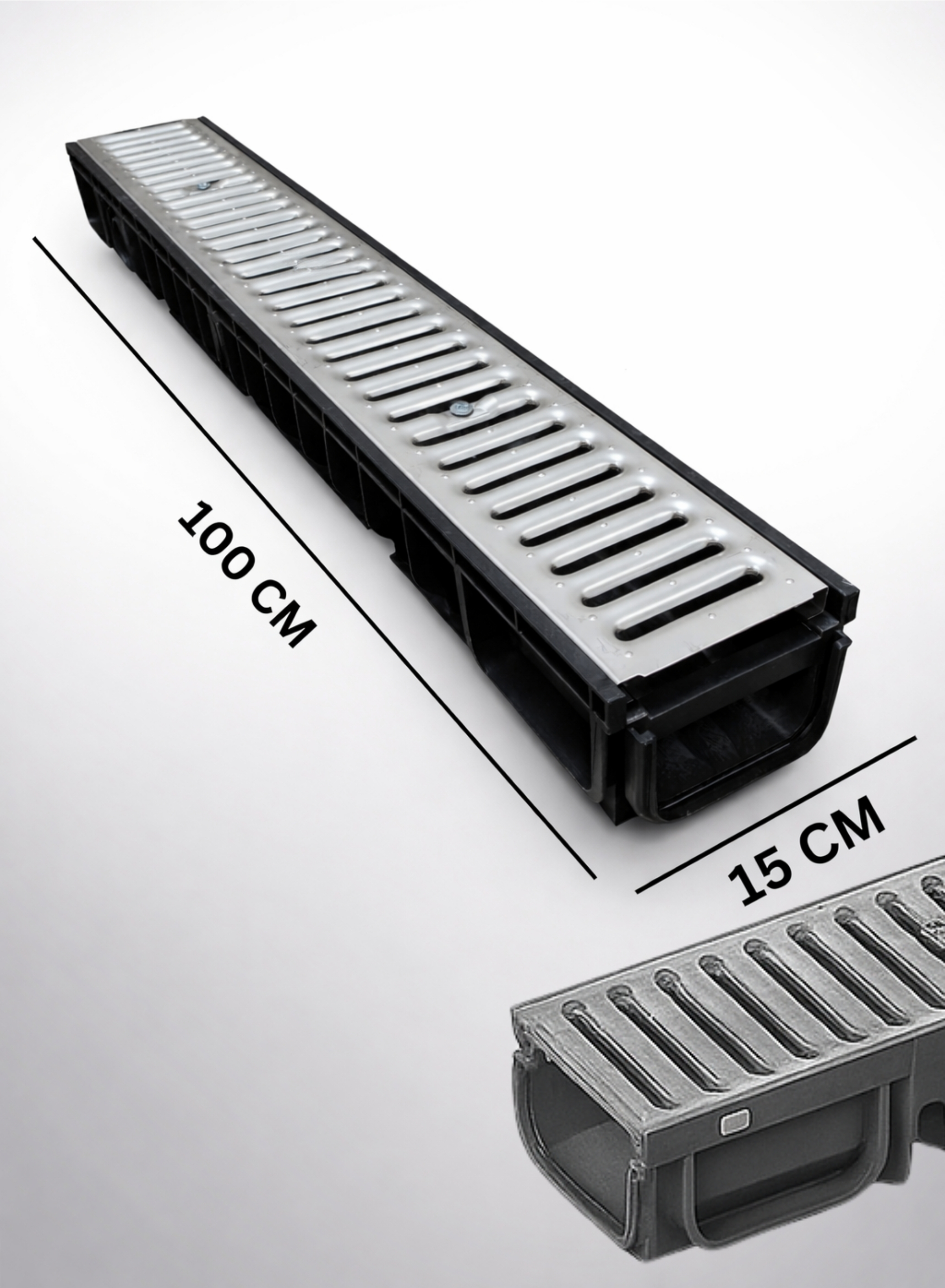 100x15 HDPE Plastic and Galvnized Steel Grating