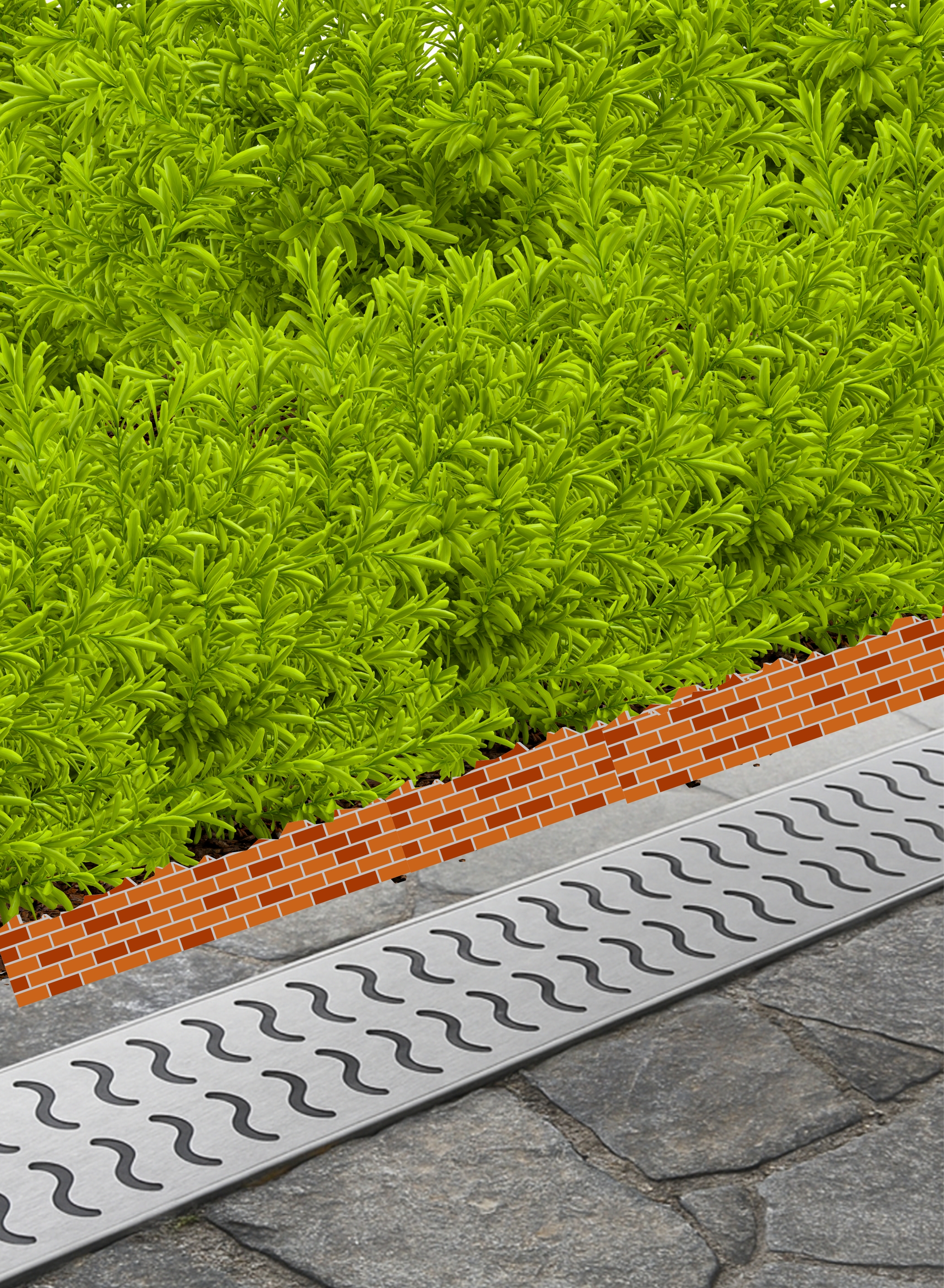 100x10 Poly Plastic and Stainless Steel Grating