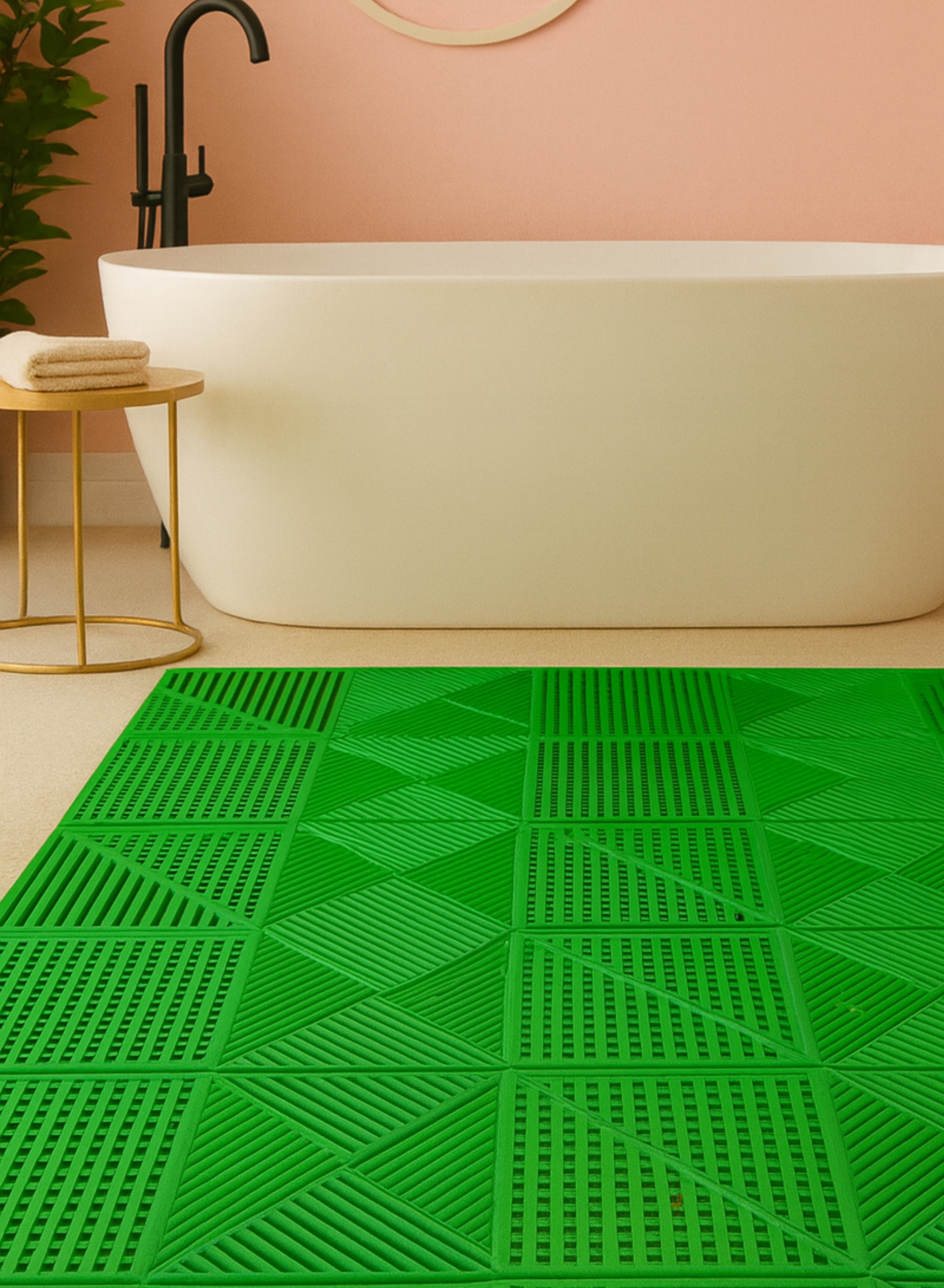 40×40 cm Interlocking Non-Slip Drainage Floor Tiles 8 Pack
