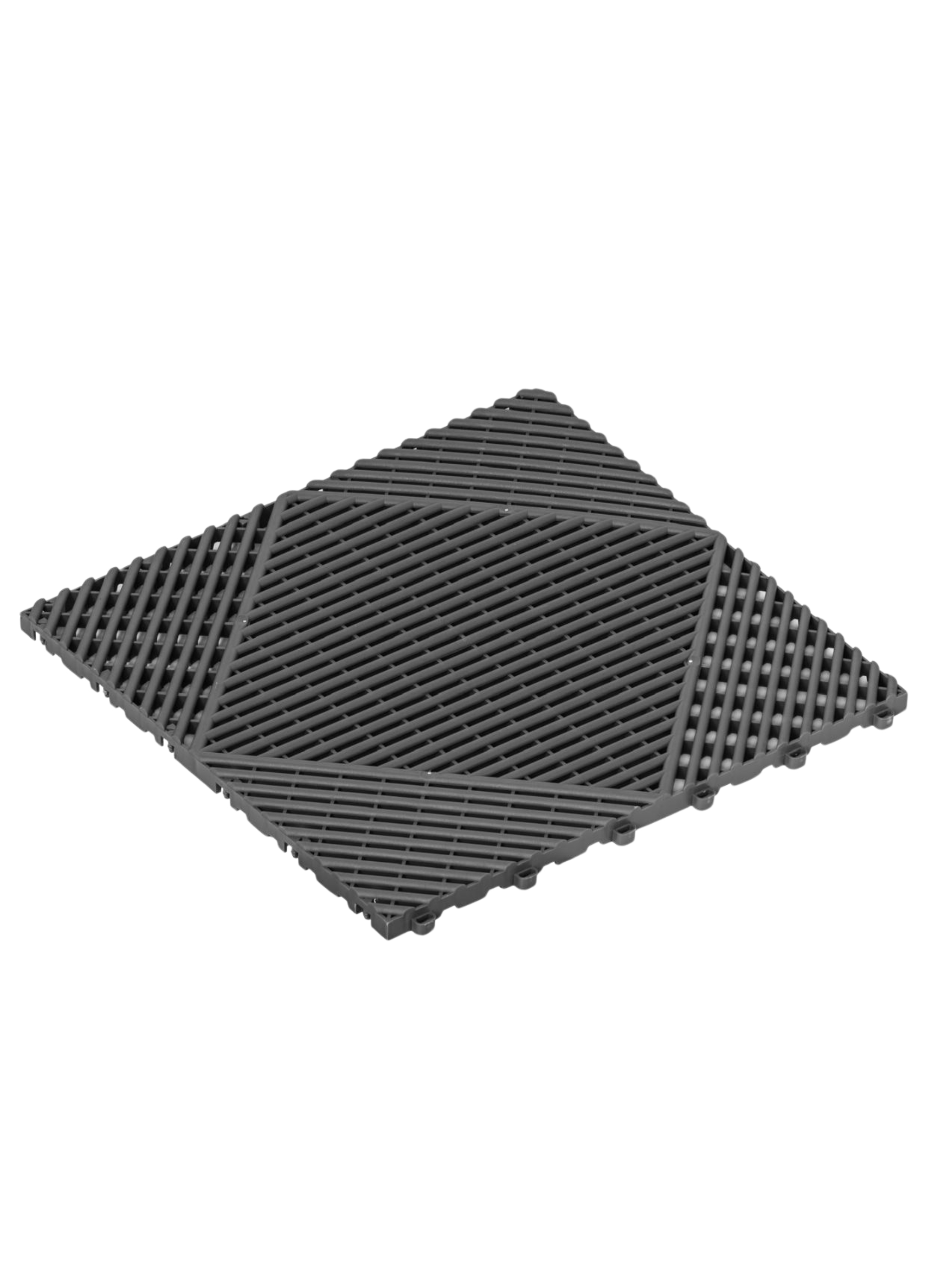 40×40 Interlocking Non-Slip Drainage Floor Tiles 8 Pack | Grey