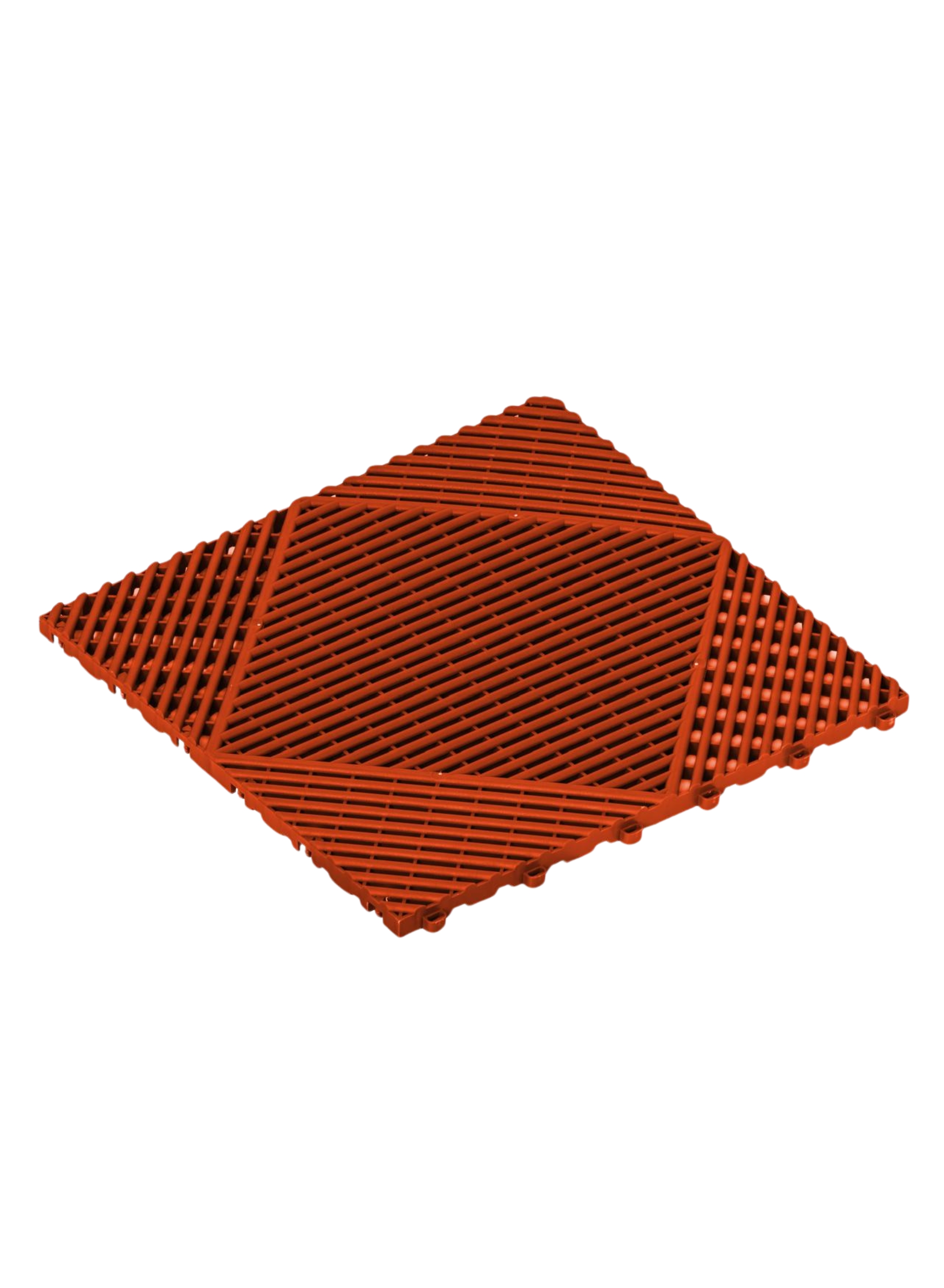 40×40 cm Interlocking Non-Slip Drainage Floor Tiles  8 Pack | Red