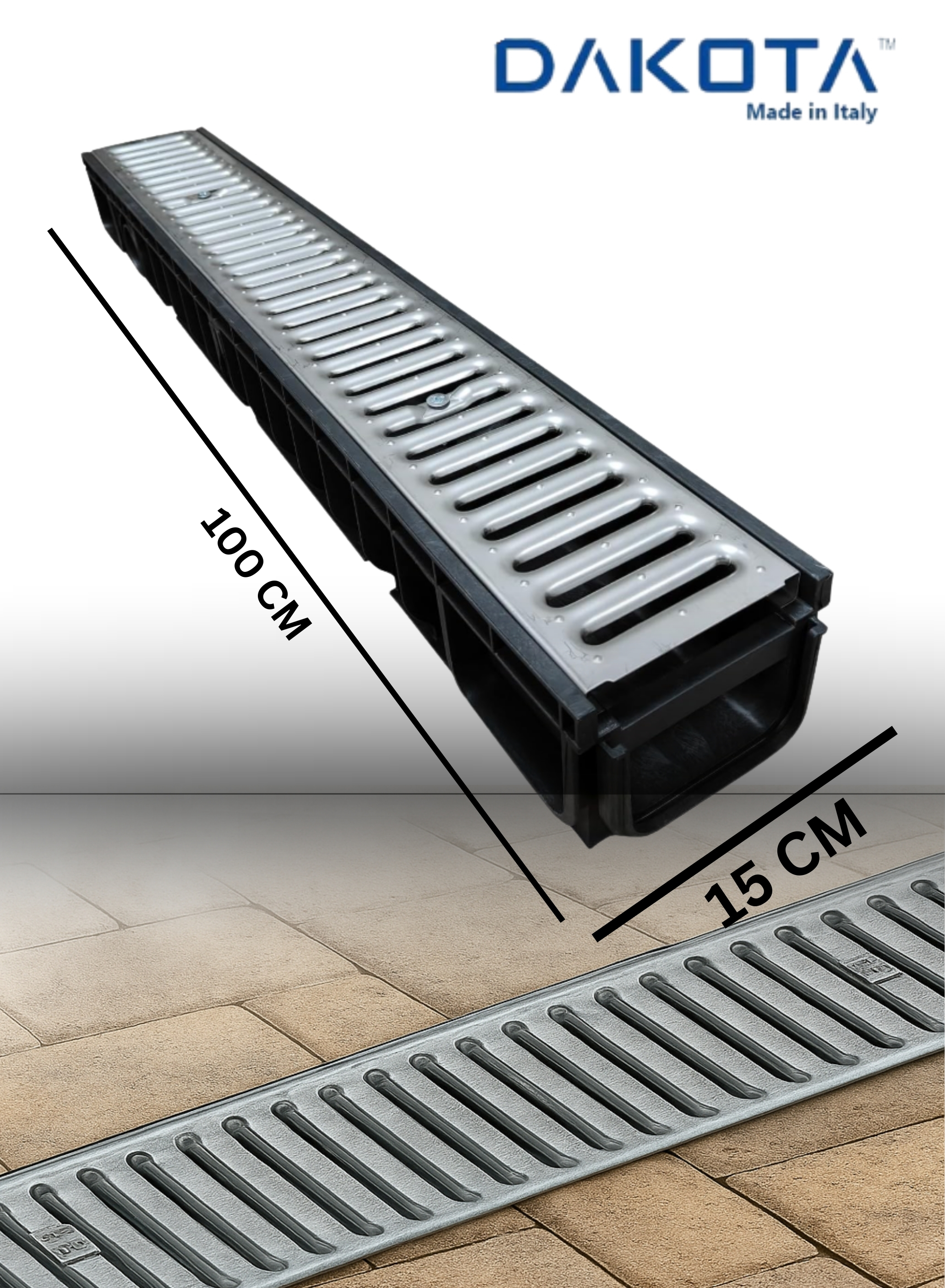 100x15 HDPE Plastic and Galvnized Steel Grating